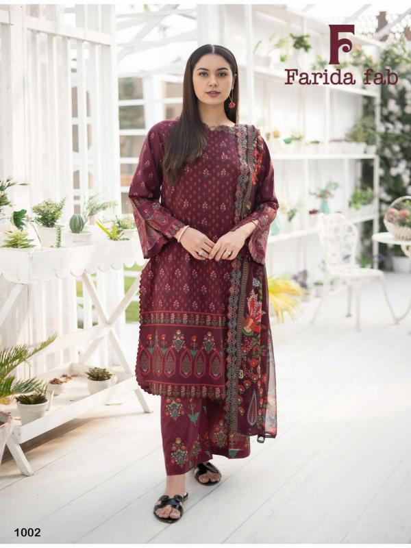 Farida Fab Spring Summer Cotton Dress Material Collection